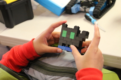 Hands-on robotics assembly during the WUC-supported summer camp