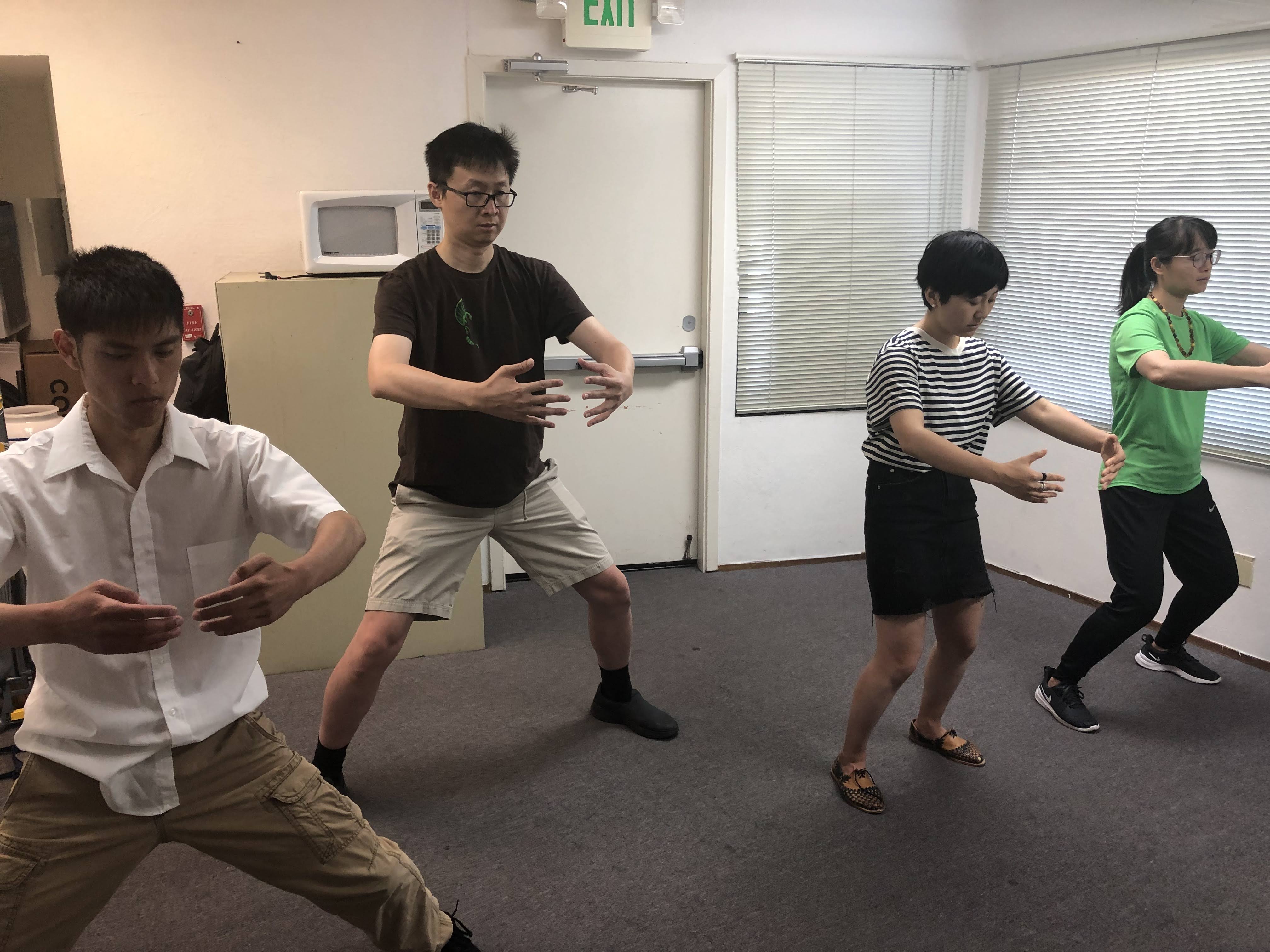 Qigong practice session at Whitewater University in California